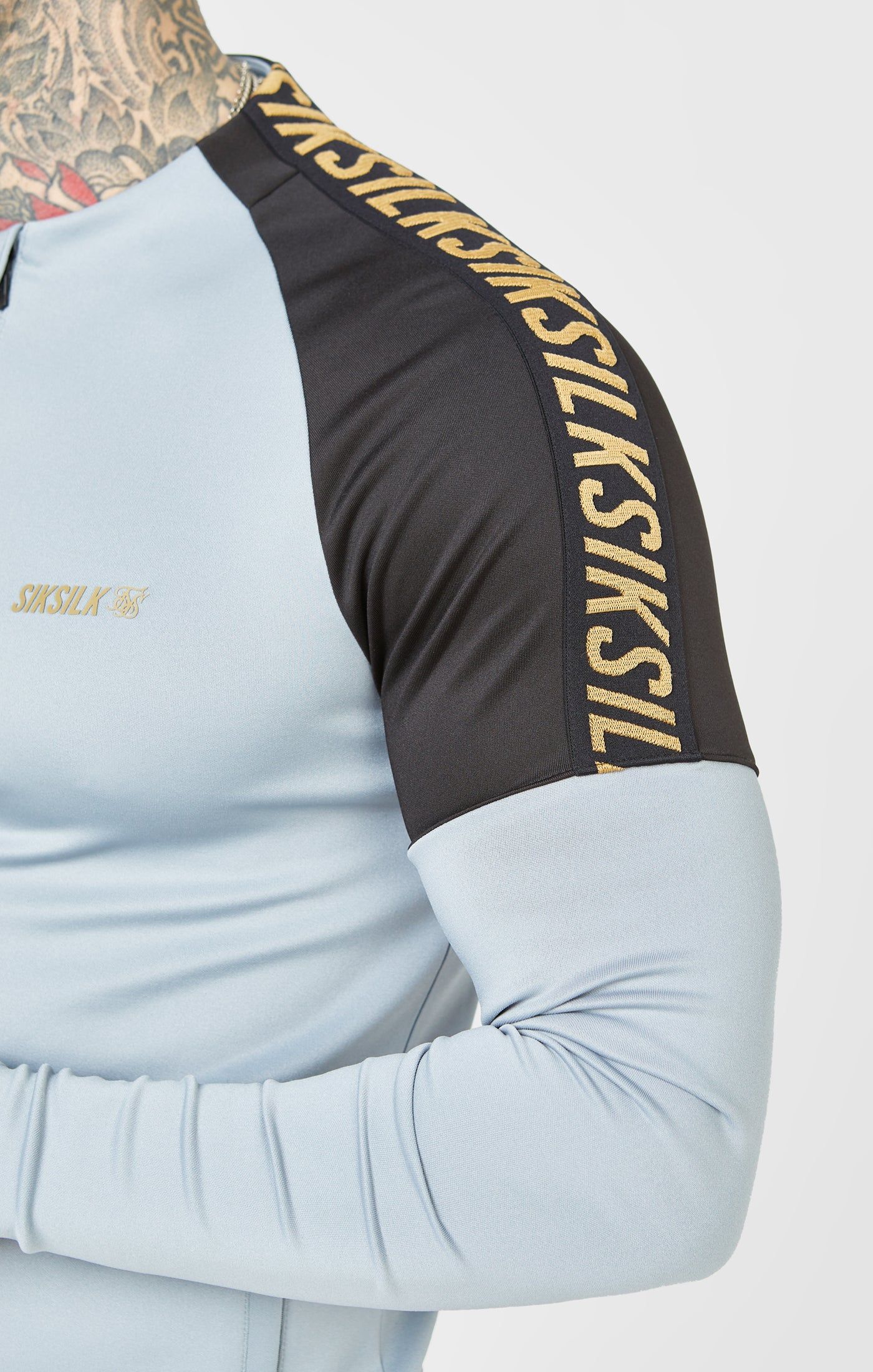 Grey Sports Quarter Zip Training Jacket sold by Siksilk product image thumbnail 2