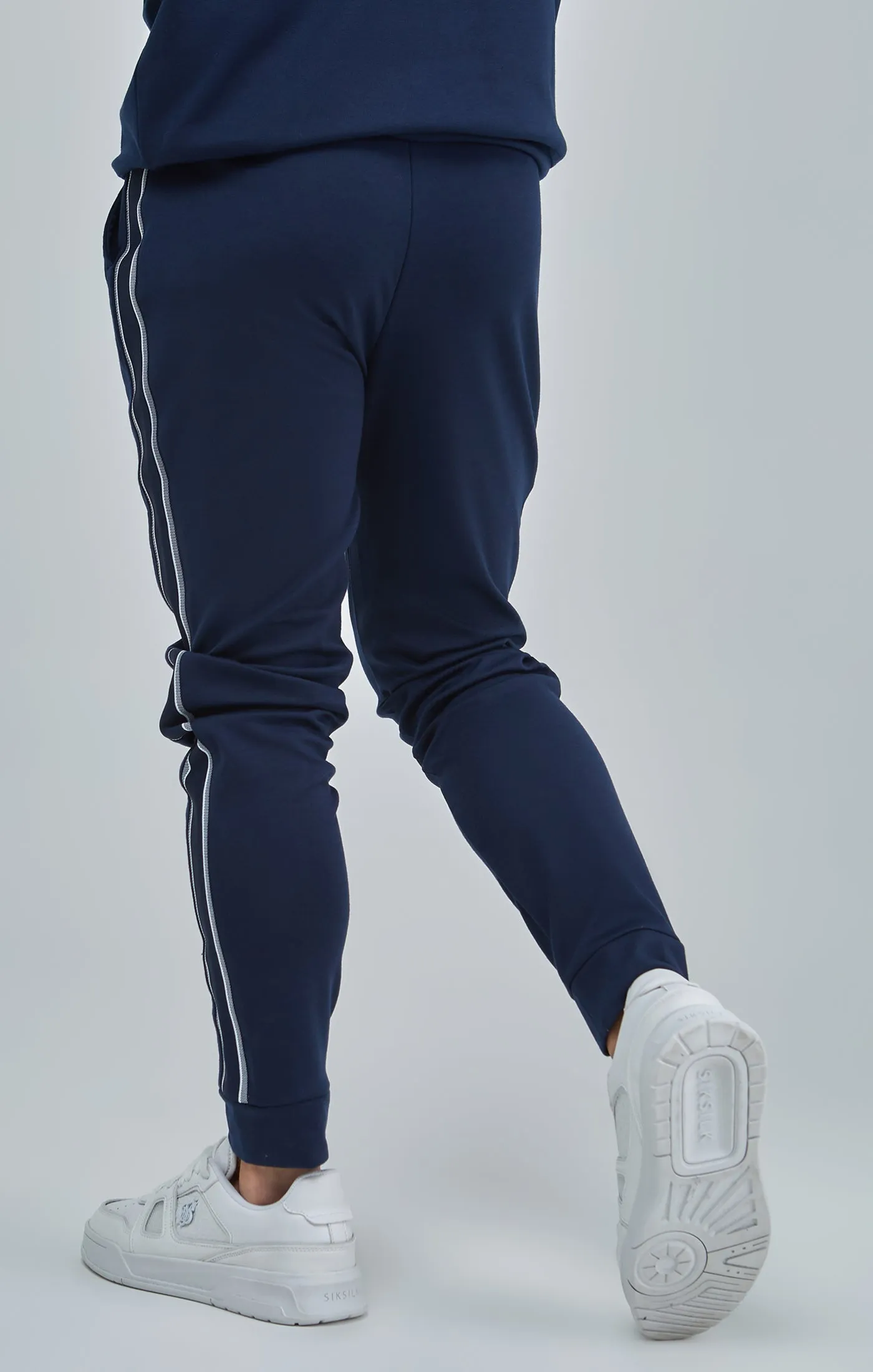 Boys Navy Panel Detail Skinny Joggers sold by Siksilk product image thumbnail 4
