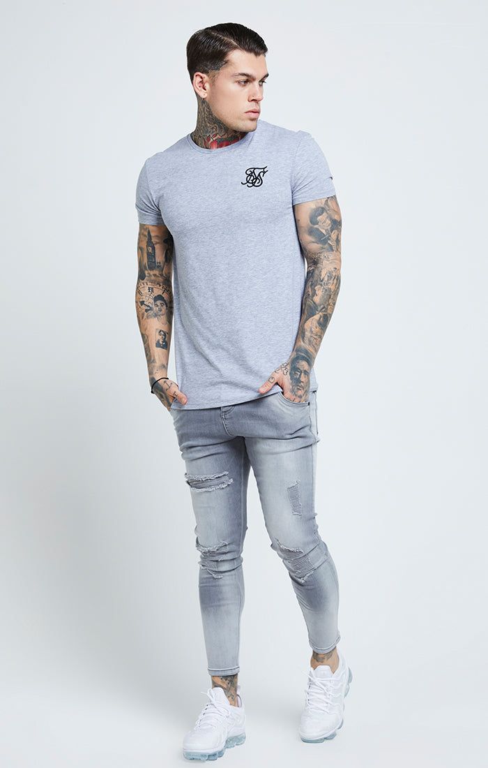 Grey Distressed Skinny Jean sold by Siksilk product image thumbnail 5
