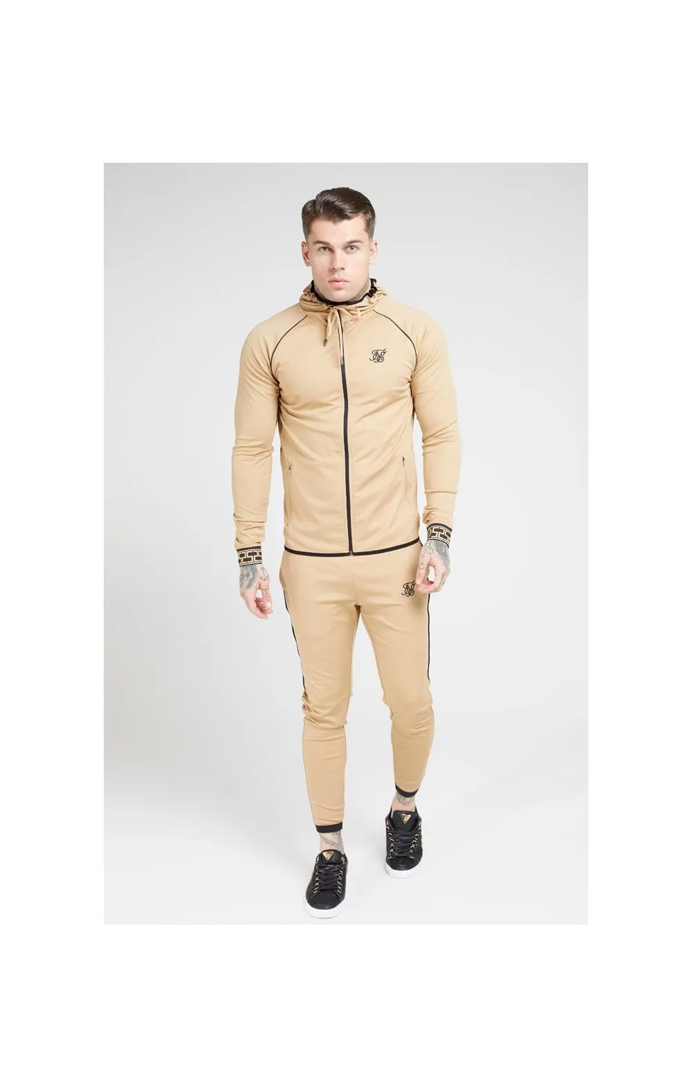 SikSilk Scope Zip Through Hoodie – Beige sold by Siksilk product image thumbnail 3