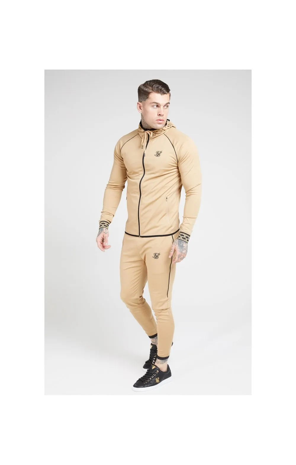 SikSilk Scope Zip Through Hoodie – Beige sold by Siksilk product image thumbnail 4