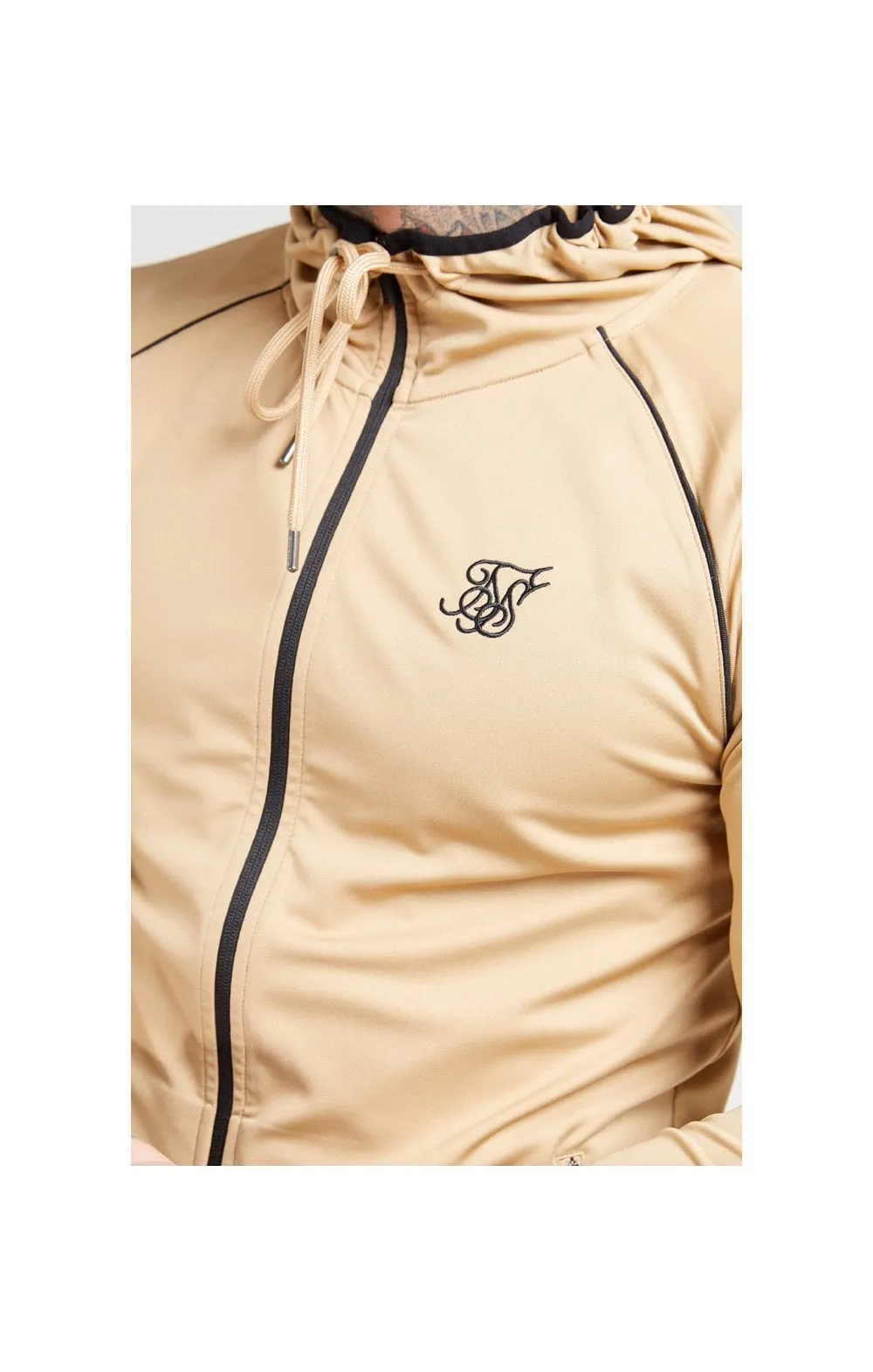 SikSilk Scope Zip Through Hoodie – Beige sold by Siksilk product image thumbnail 2