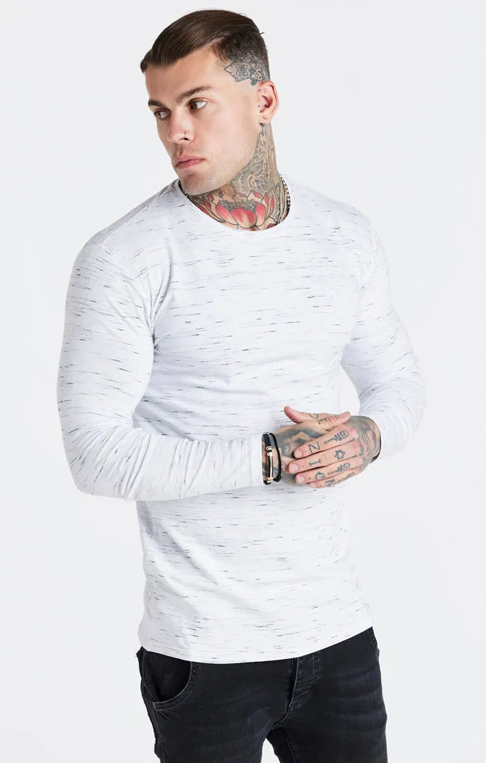 White Long Sleeve Muscle Fit T-Shirt sold by Siksilk product image thumbnail 2