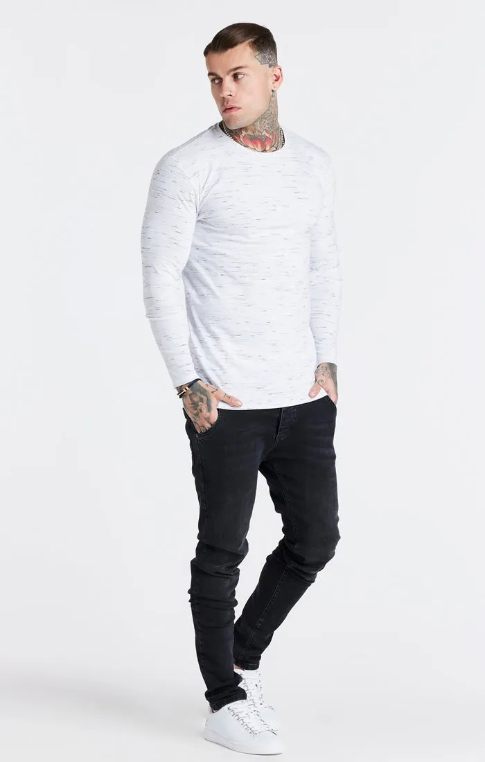 White Long Sleeve Muscle Fit T-Shirt sold by Siksilk product image thumbnail 4