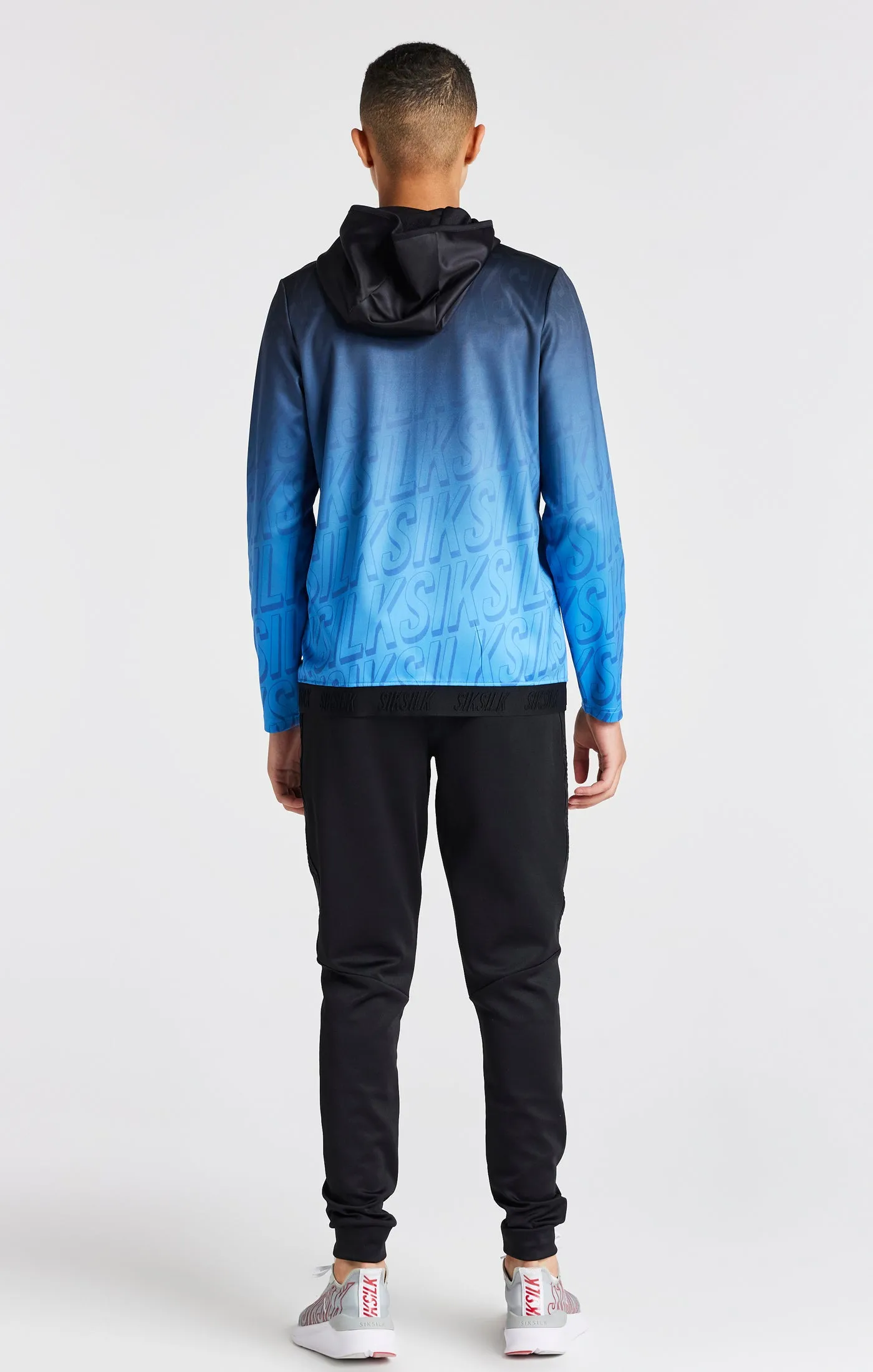 Boys Blue Fade Zip Thru Hoodie sold by Siksilk product image thumbnail 5