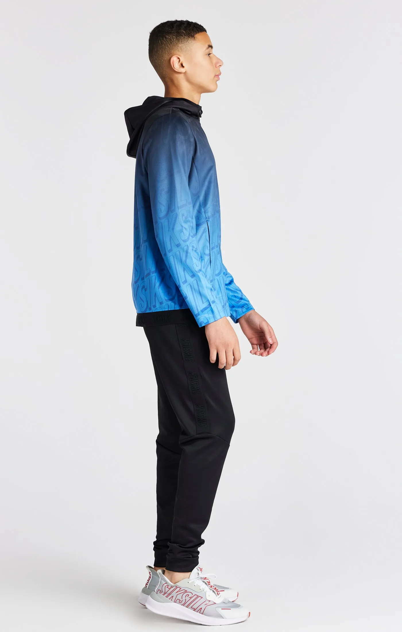 Boys Blue Fade Zip Thru Hoodie sold by Siksilk product image thumbnail 4