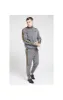 SikSilk Crushed Nylon Taped Joggers – Grey & Gold sold by Siksilk