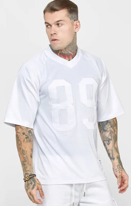 White Retro Oversized T-Shirt sold by Siksilk
