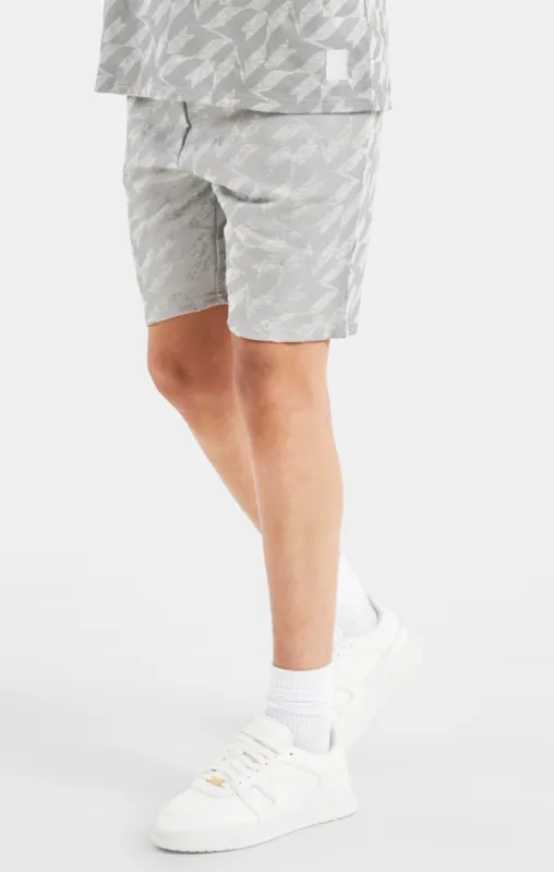 Messi x SikSilk Silver Print Short - Grey Marl sold by Siksilk