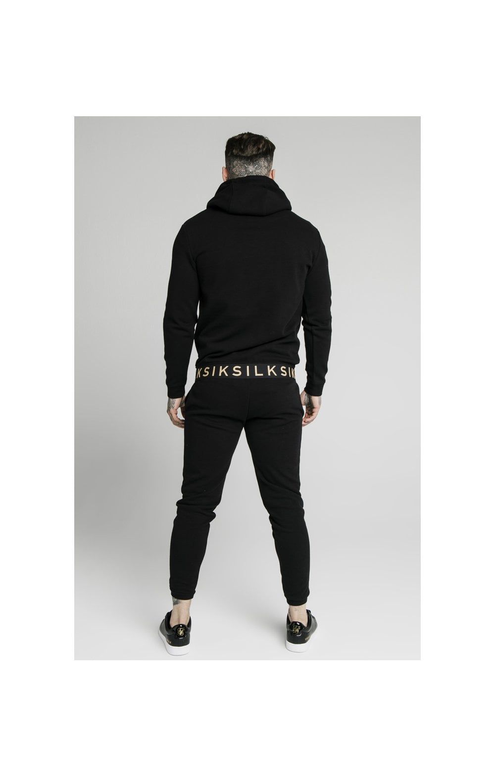 SikSilk Elastic Jacquard Overhead Hoodie – Black sold by Siksilk product image thumbnail 7