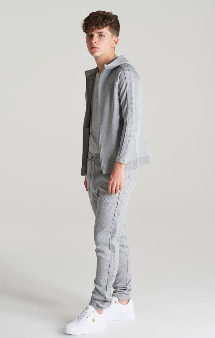 Boys Grey Marl Panelled Jogger sold by Siksilk product image thumbnail 5