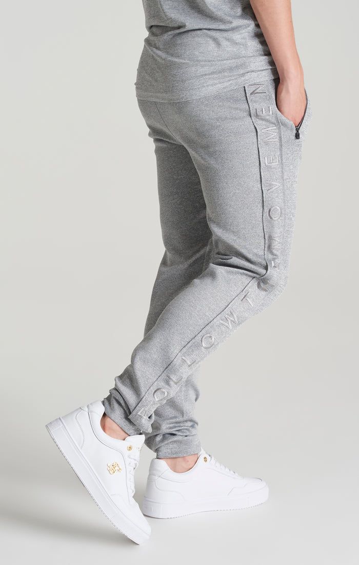 Boys Grey Marl Panelled Jogger sold by Siksilk product image thumbnail 2