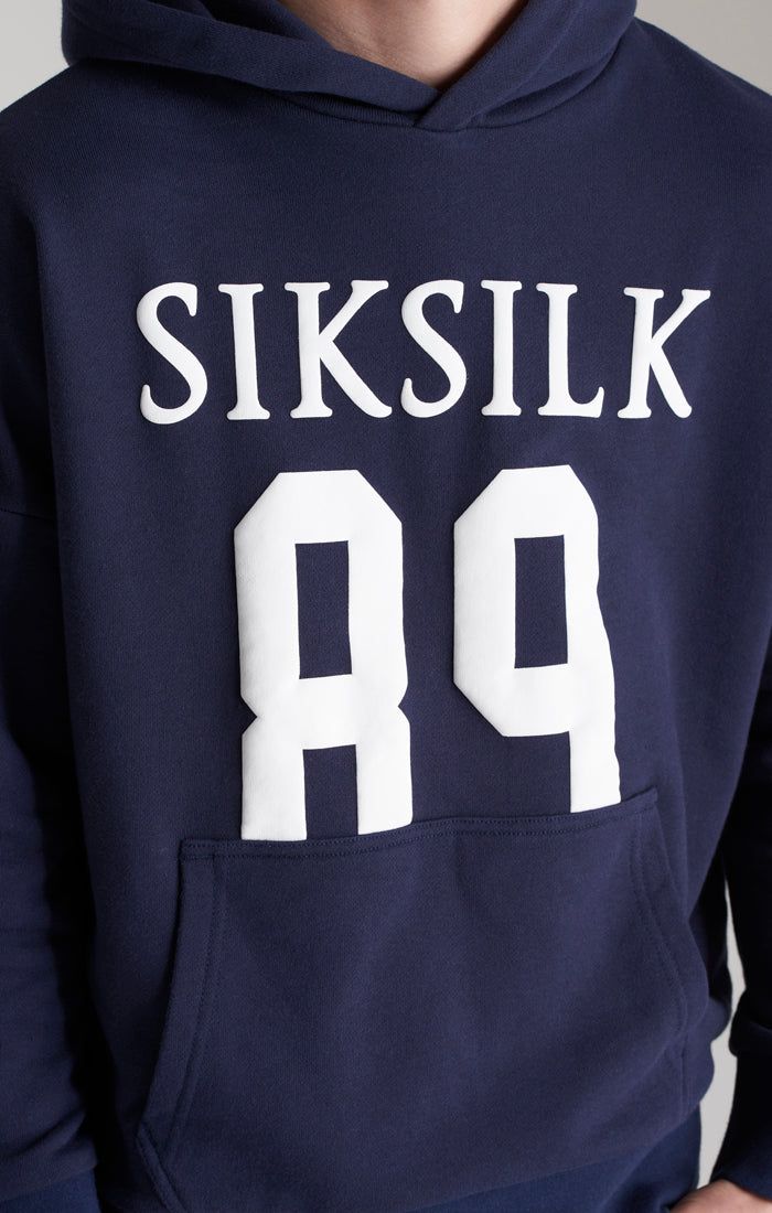 Boys Navy Relaxed Fit Hoodie sold by Siksilk product image thumbnail 5