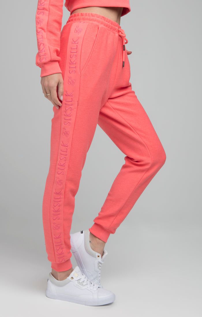 SikSilk Loopback Embroidered Joggers - Pink sold by Siksilk product image thumbnail 4