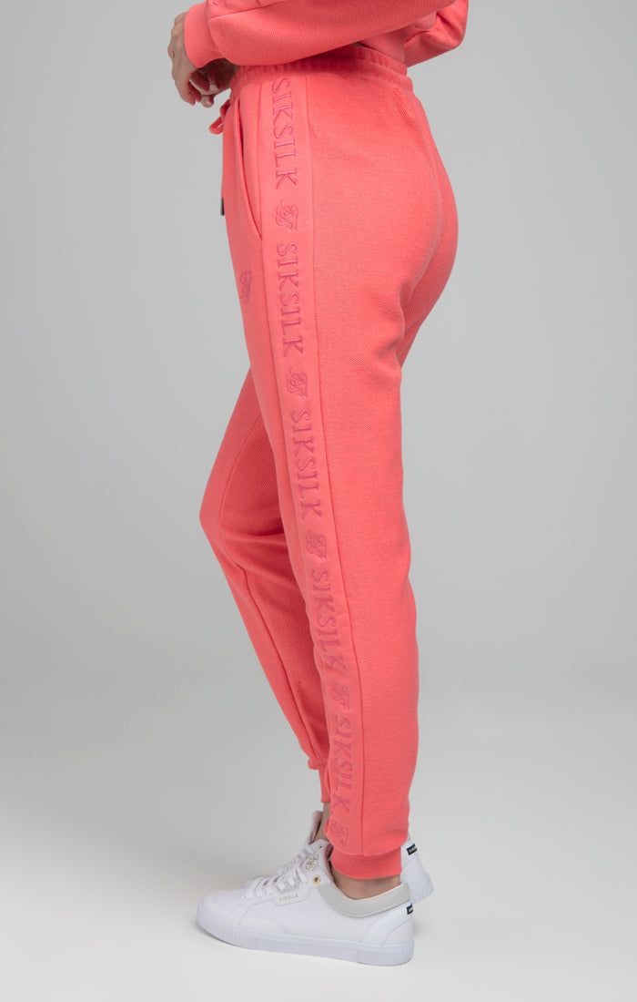 SikSilk Loopback Embroidered Joggers - Pink sold by Siksilk product image thumbnail 3