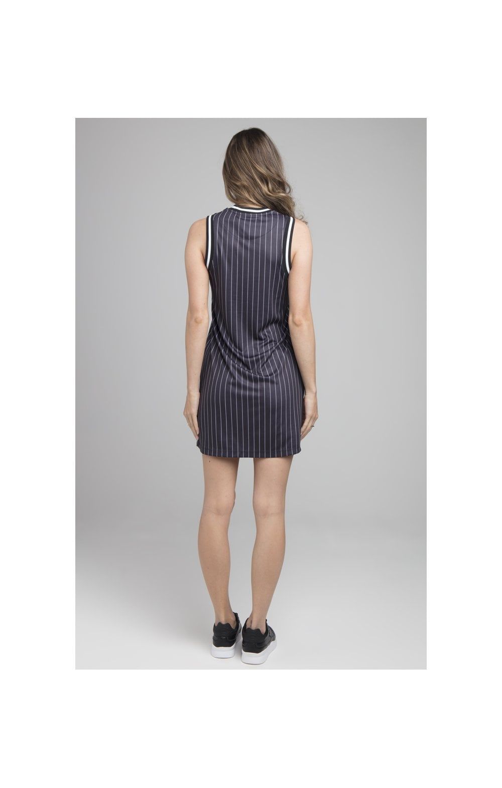 SikSilk Baseball Stripe Slit Dress - Black & White sold by Siksilk product image thumbnail 6