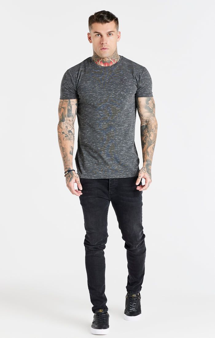 Black Muscle Fit T-Shirt sold by Siksilk product image thumbnail 4