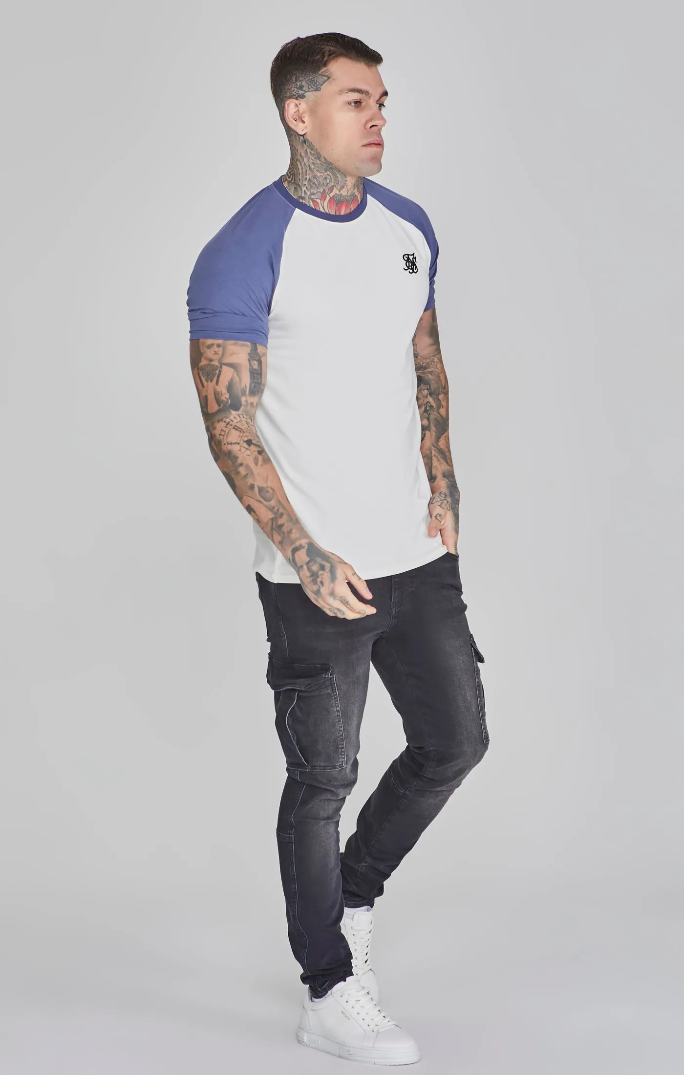 Ecru Blue Raglan T-Shirt sold by Siksilk product image thumbnail 4