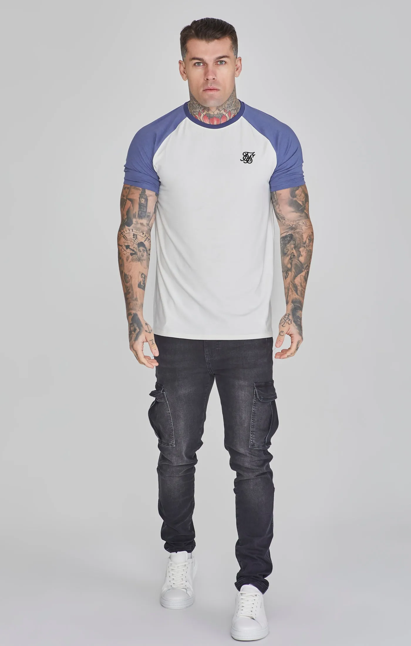 Ecru Blue Raglan T-Shirt sold by Siksilk product image thumbnail 2