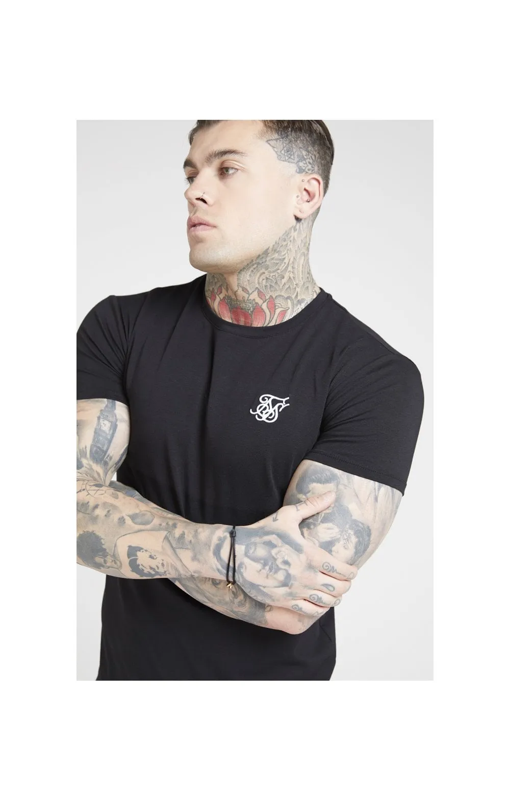 SikSilk S/S Core Gym Tee – Jet Black sold by Siksilk product image thumbnail 2