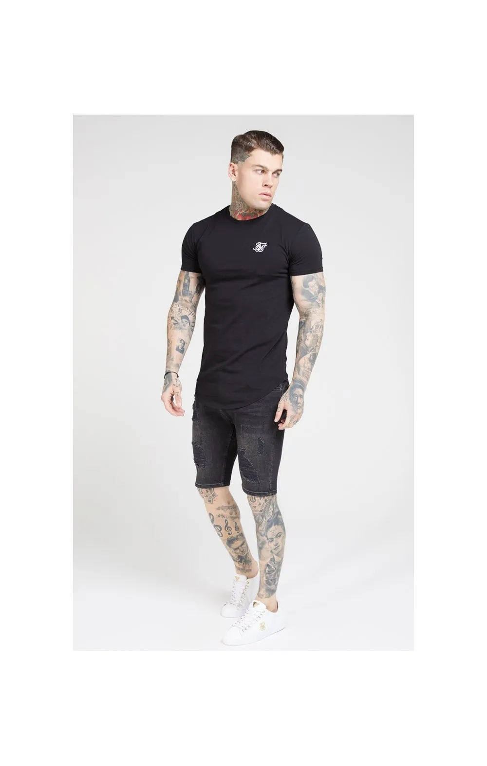 SikSilk S/S Core Gym Tee – Jet Black sold by Siksilk product image thumbnail 3