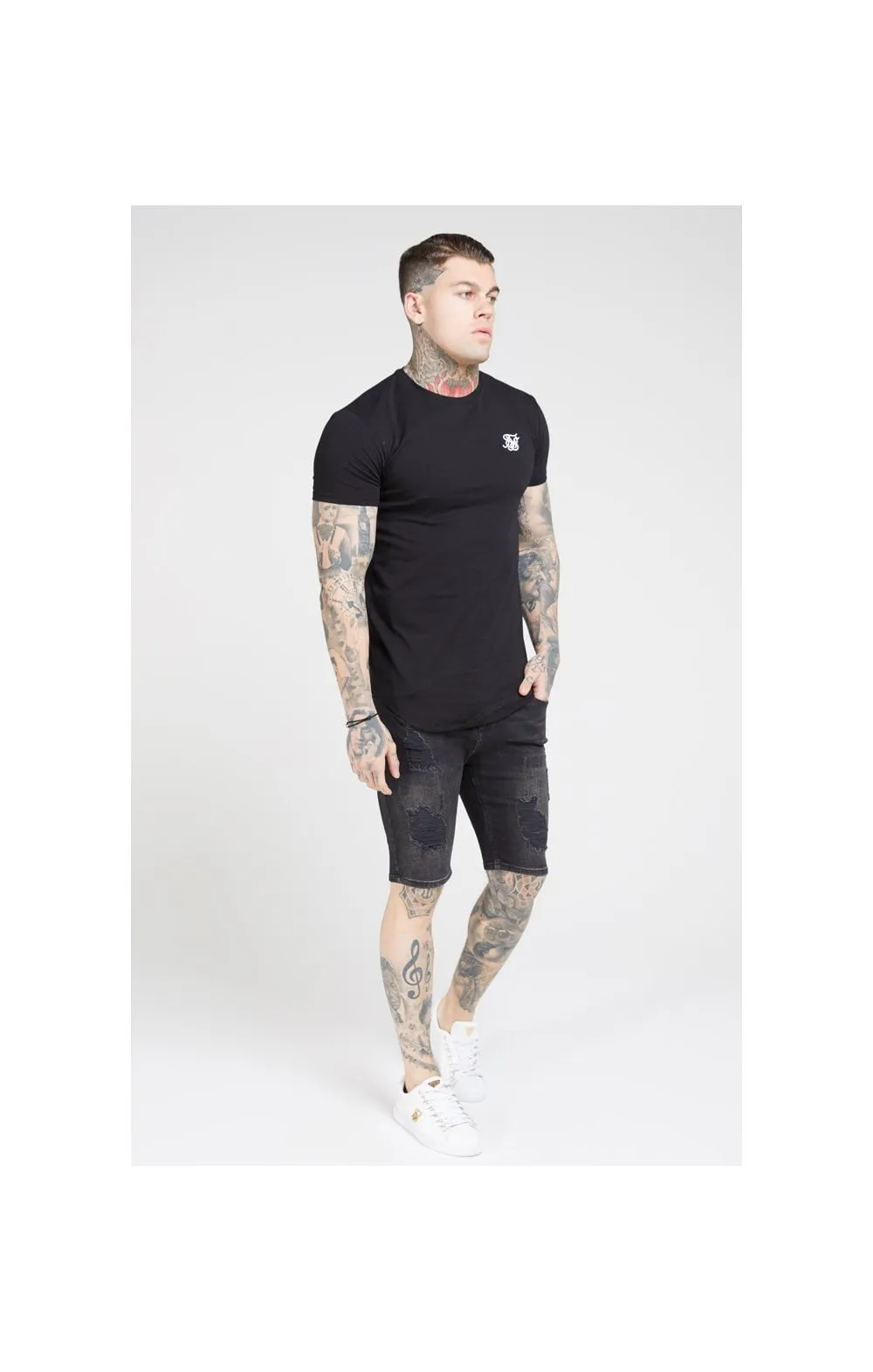 SikSilk S/S Core Gym Tee – Jet Black sold by Siksilk product image thumbnail 4