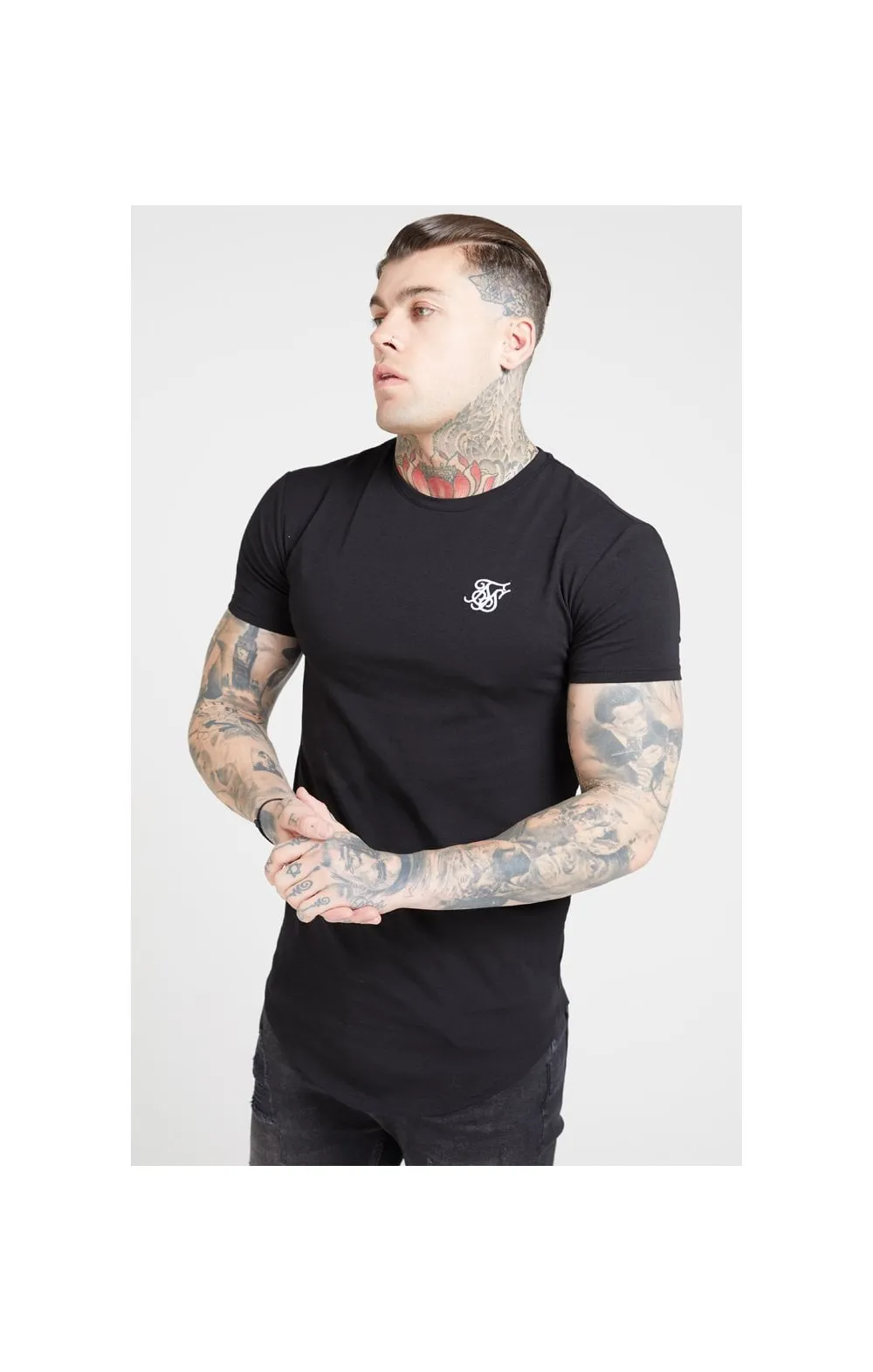 SikSilk S/S Core Gym Tee – Jet Black sold by Siksilk