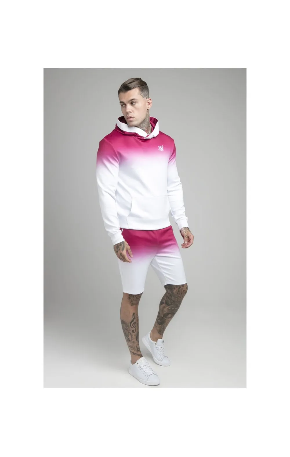 Pink Overhead Tape Fade Hoodie sold by Siksilk product image thumbnail 3
