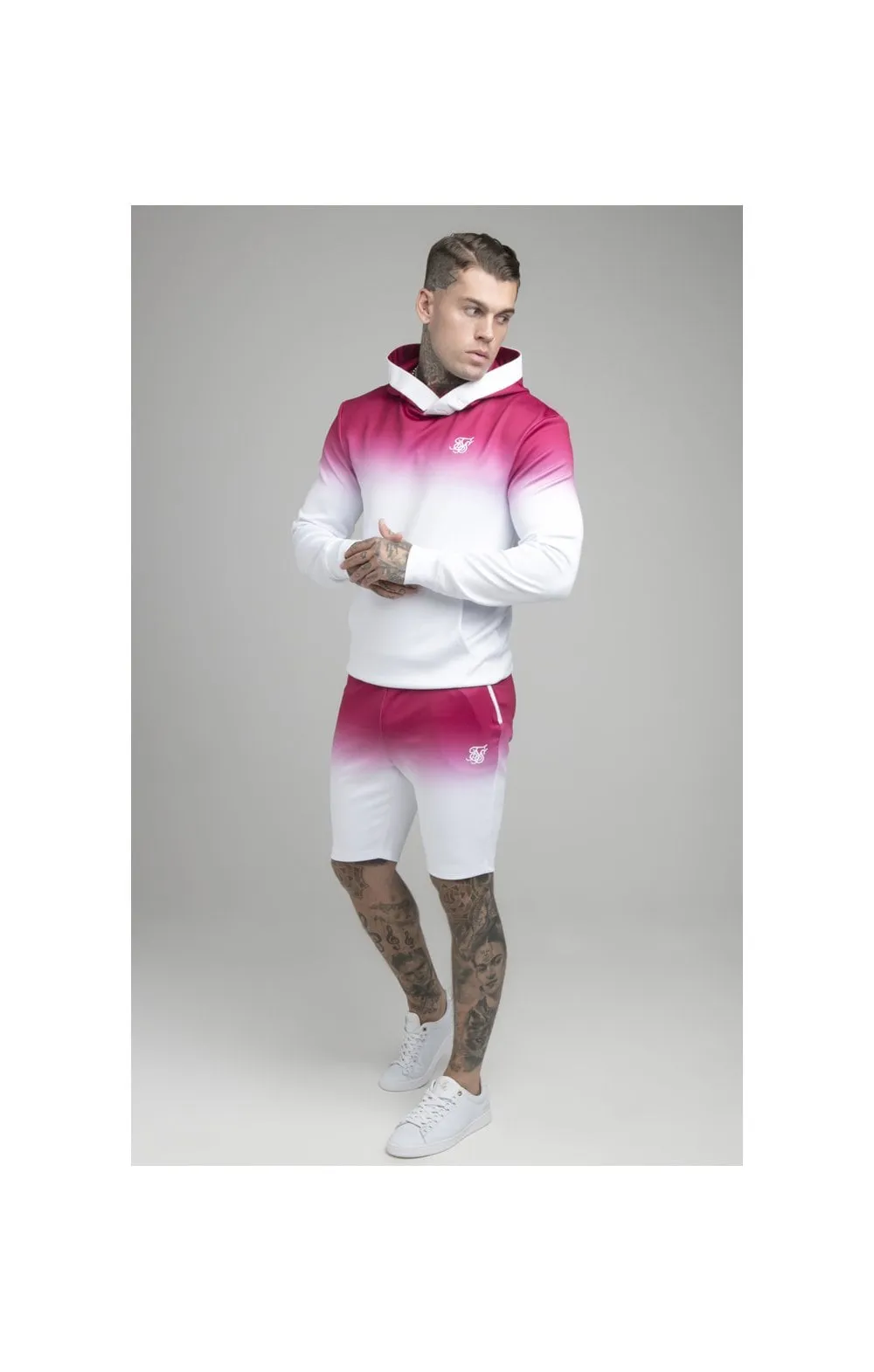Pink Overhead Tape Fade Hoodie sold by Siksilk product image thumbnail 4