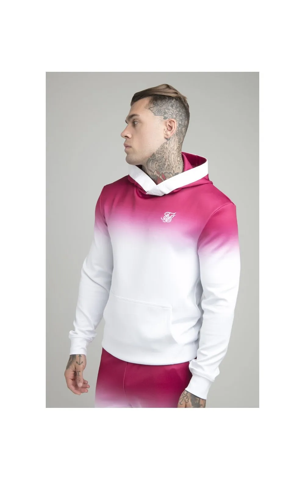Pink Overhead Tape Fade Hoodie sold by Siksilk