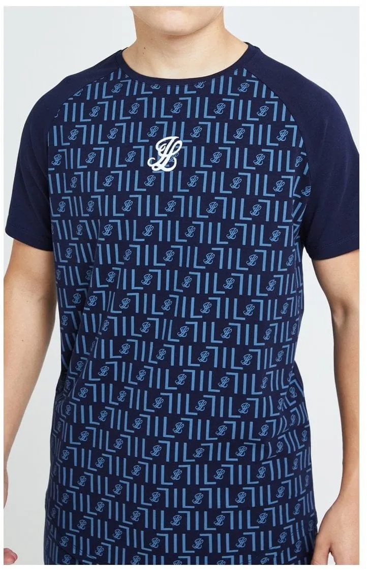 Illusive London Elite Raglan Tee - Navy sold by Siksilk product image thumbnail 2