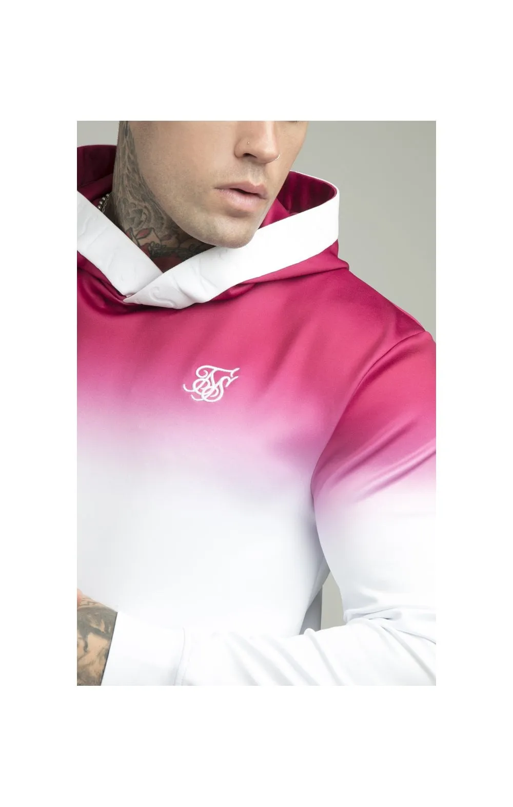 Pink Overhead Tape Fade Hoodie sold by Siksilk product image thumbnail 2