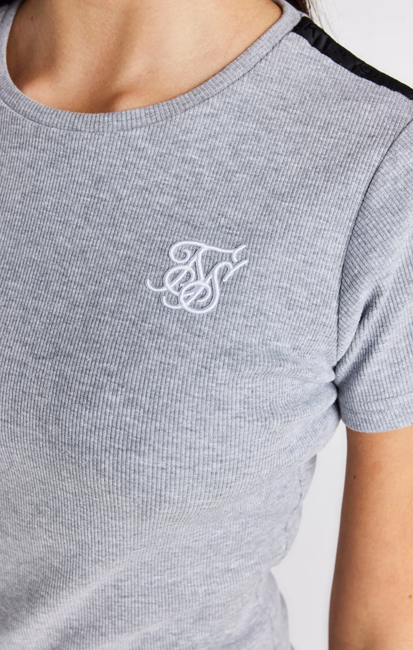 Girls Grey Marl Ribbed Dress sold by Siksilk product image thumbnail 2