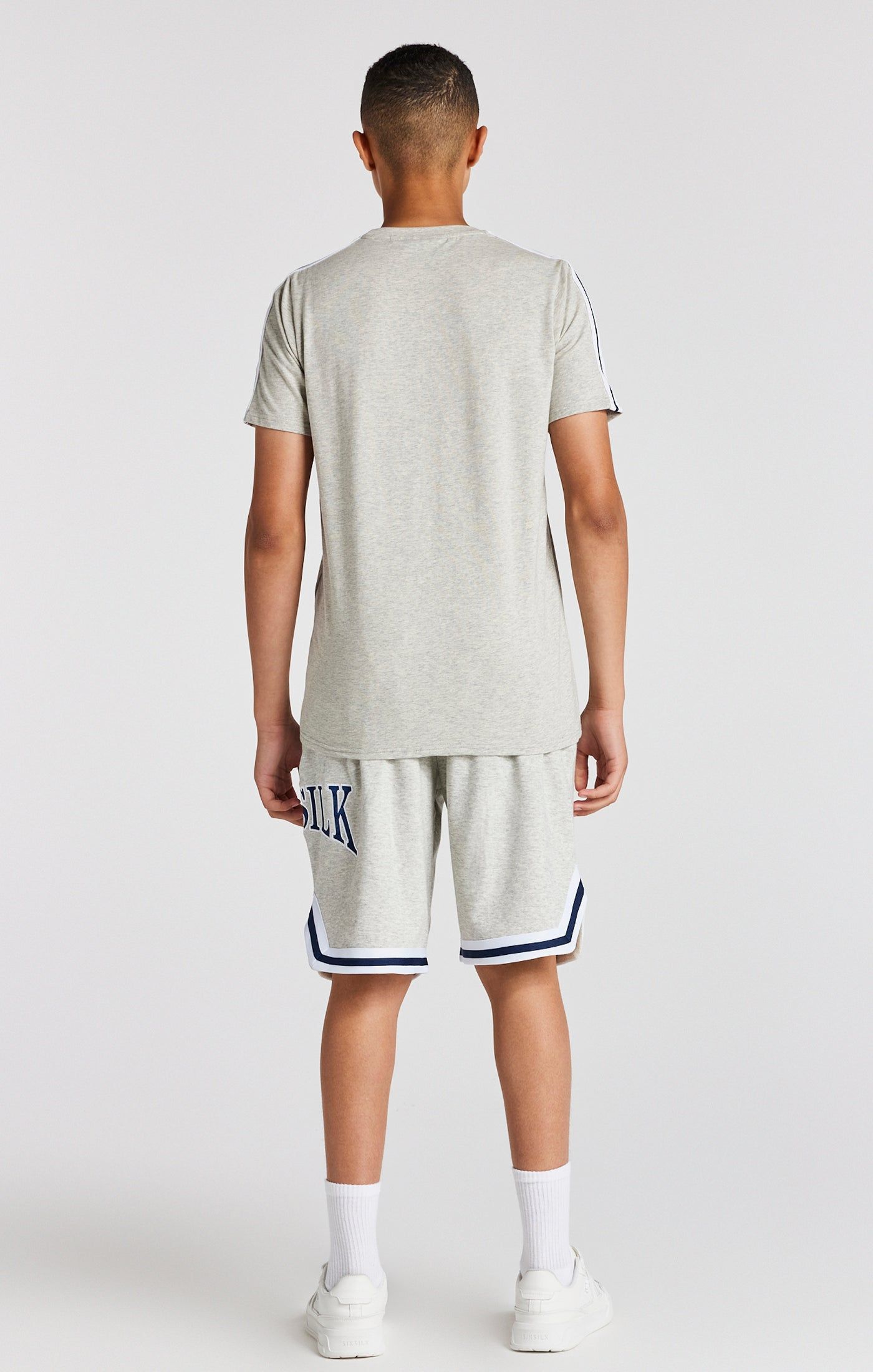 Boys Grey Marl Varsity T-Shirt sold by Siksilk product image thumbnail 5