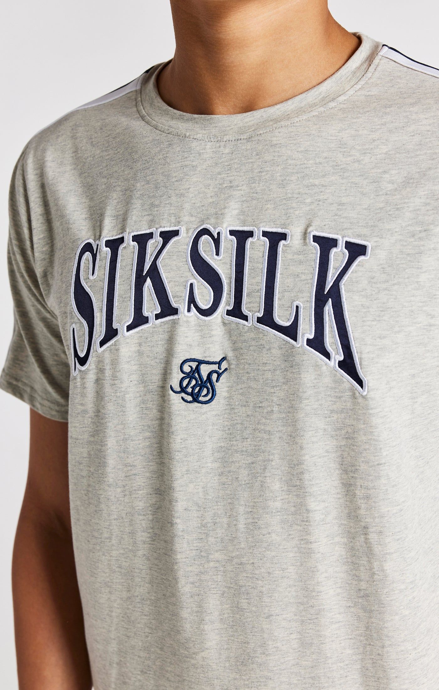 Boys Grey Marl Varsity T-Shirt sold by Siksilk product image thumbnail 2