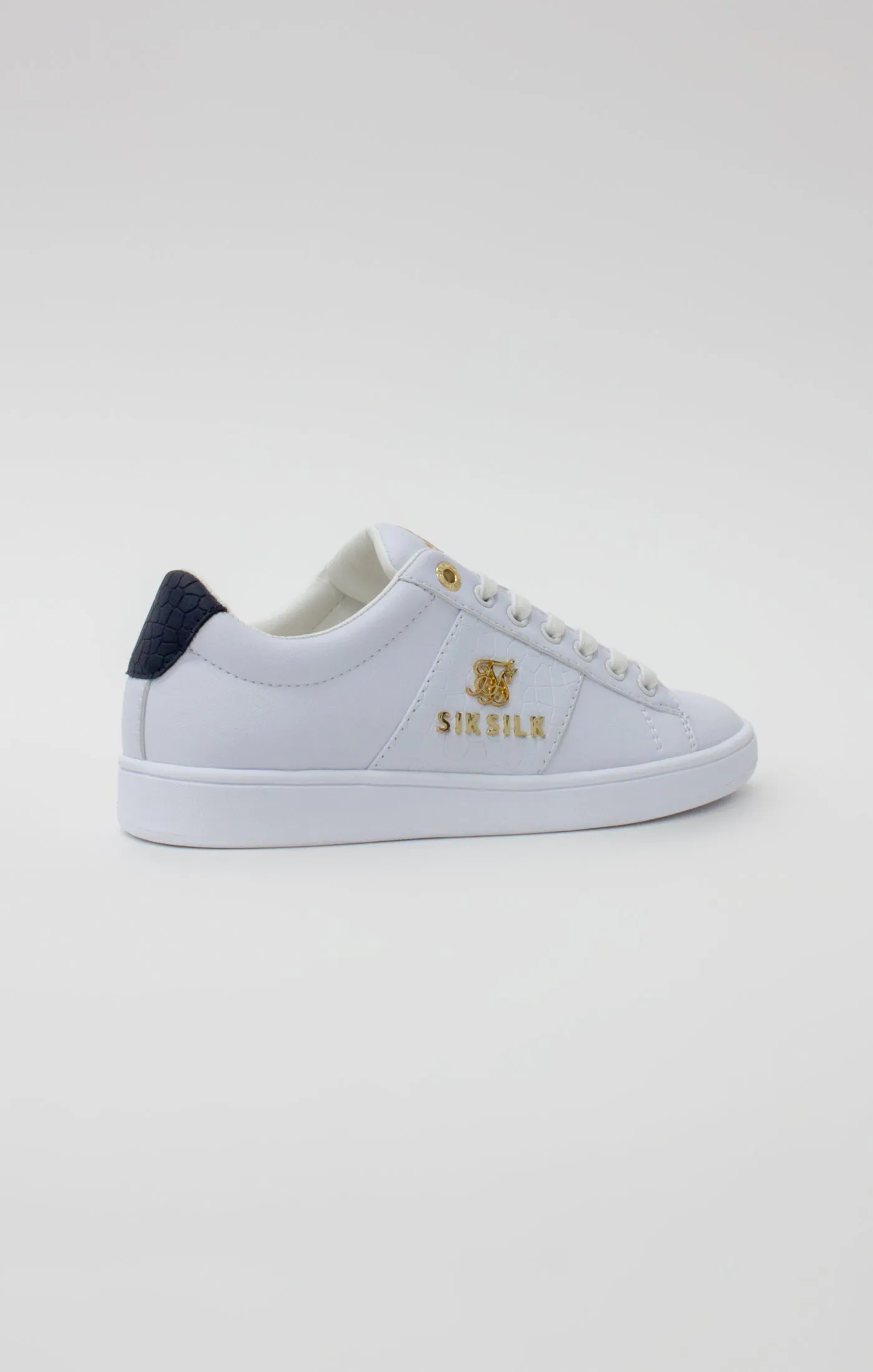 White Juniors Low-Top Classic Trainer With Metal Logo sold by Siksilk product image thumbnail 3