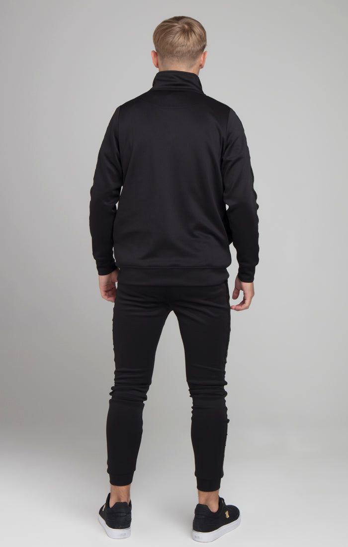 Boys Illusive Black Taped 1/4 Zip Hoodie sold by Siksilk product image thumbnail 3