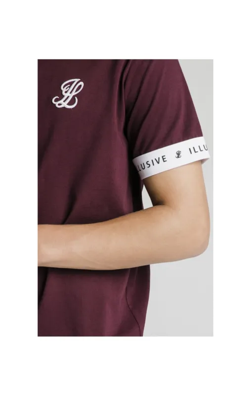 Illusive London Tech Tee - Burgundy sold by Siksilk