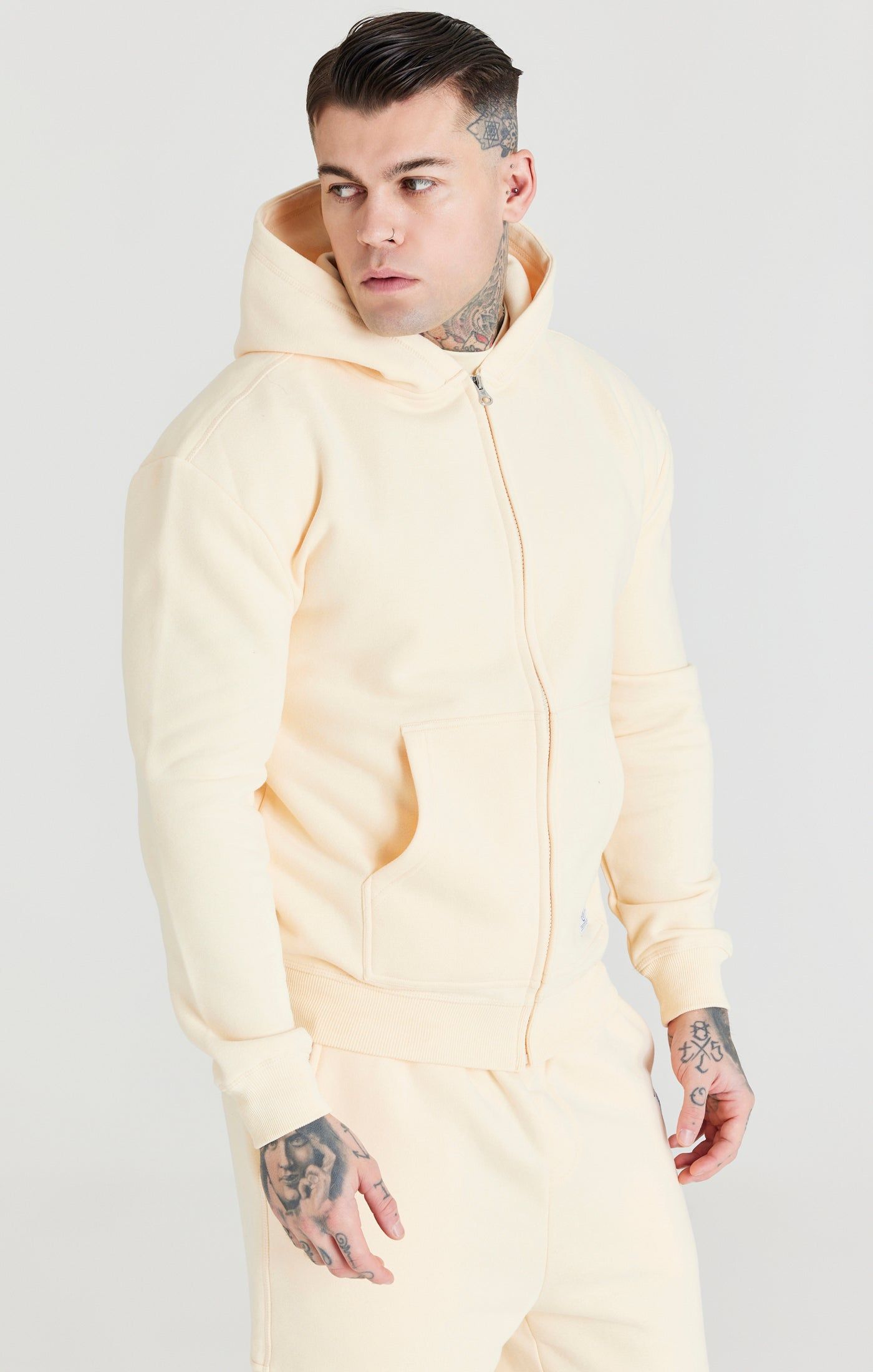 Ecru Foundation Zip Through Hoodie sold by Siksilk product image thumbnail 2