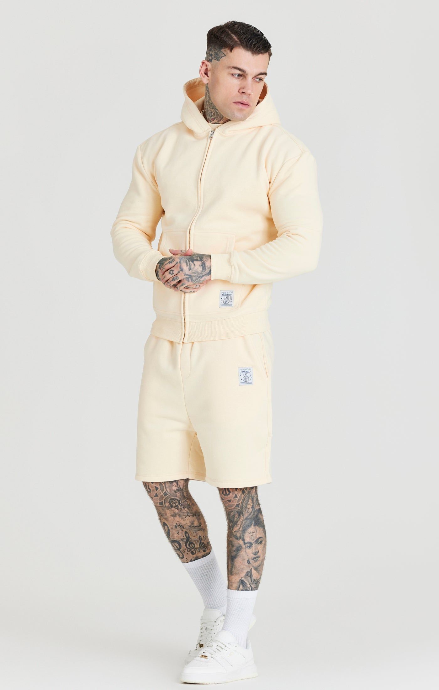Ecru Foundation Zip Through Hoodie sold by Siksilk product image thumbnail 3