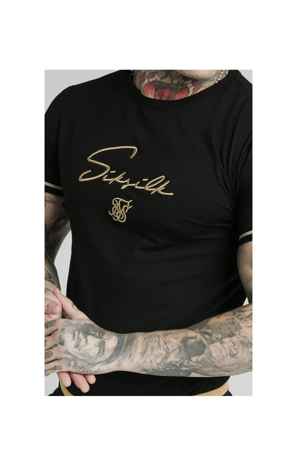 SikSilk Signature Tee - Black & Gold sold by Siksilk product image thumbnail 2