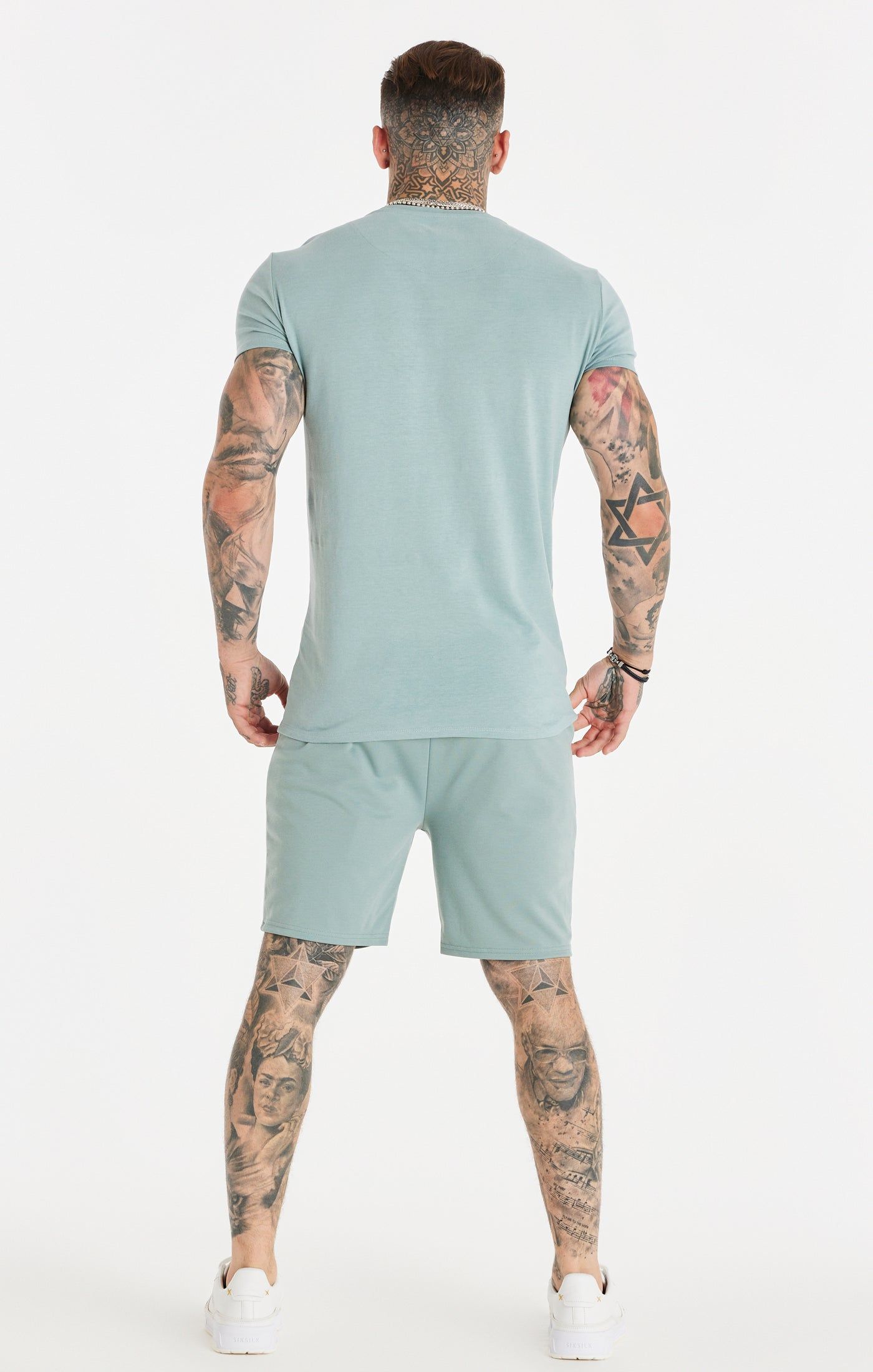 SikSilk Script Pleated Shorts - Teal sold by Siksilk product image thumbnail 5