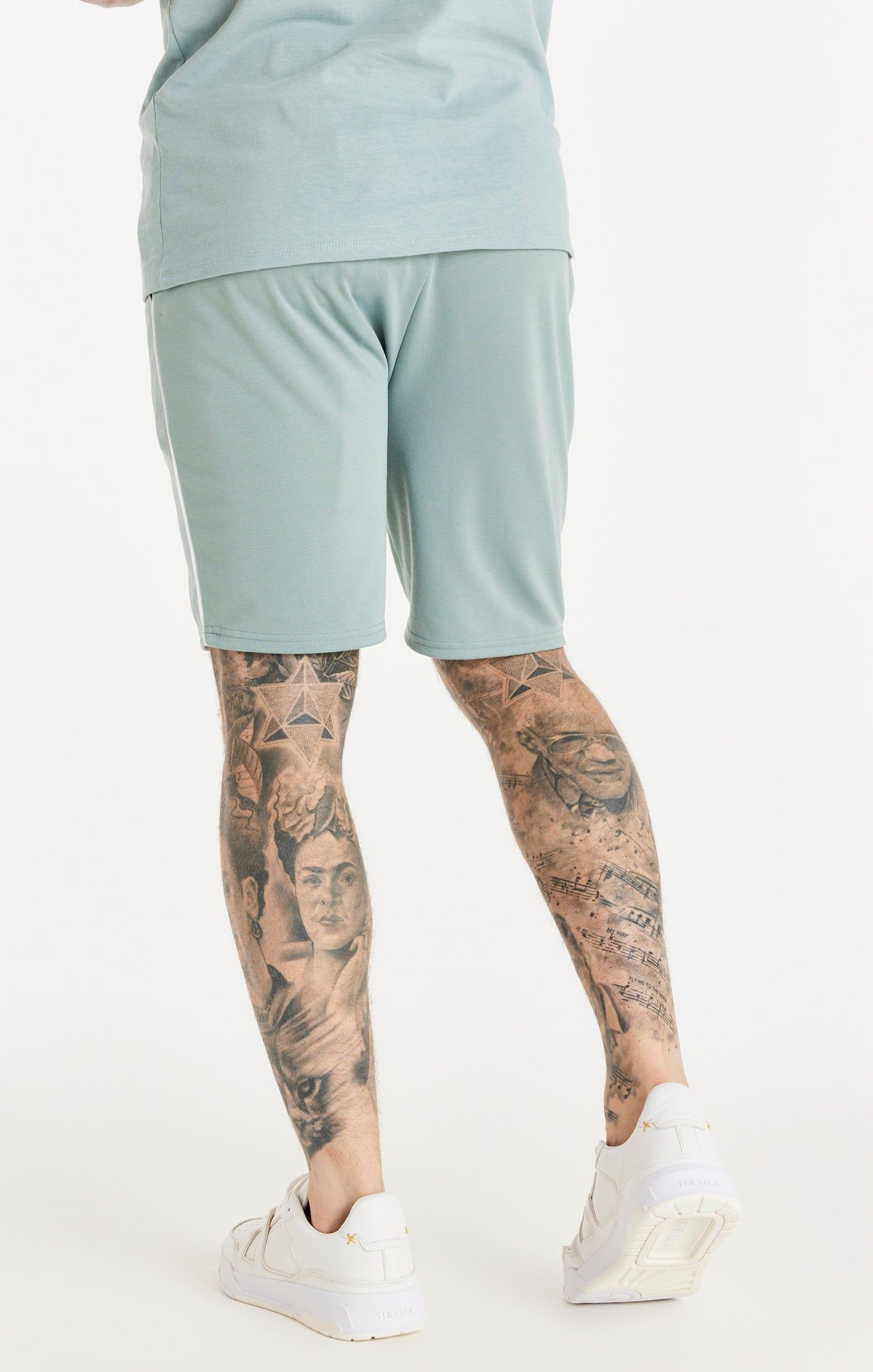 SikSilk Script Pleated Shorts - Teal sold by Siksilk product image thumbnail 3