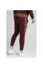 SikSilk Retro Jacquard Athlete Pants - Burgundy sold by Siksilk