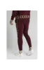 SikSilk Retro Jacquard Athlete Pants - Burgundy sold by Siksilk
