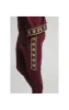 SikSilk Retro Jacquard Athlete Pants - Burgundy sold by Siksilk