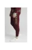 SikSilk Retro Jacquard Athlete Pants - Burgundy sold by Siksilk