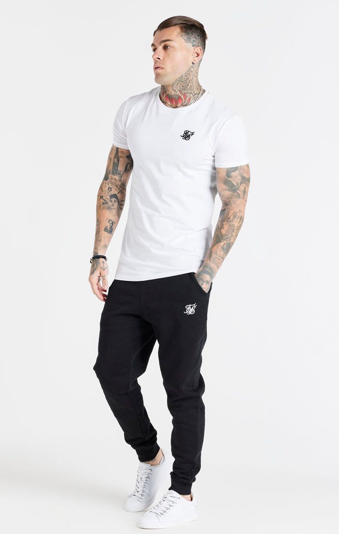 White Essential Muscle Fit T-Shirt sold by Siksilk product image thumbnail 3