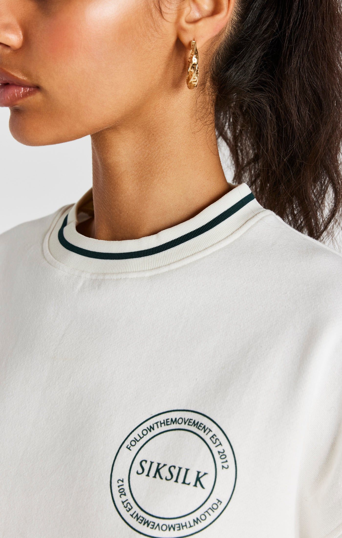 Ecru Crop Sweatshirt sold by Siksilk product image thumbnail 2