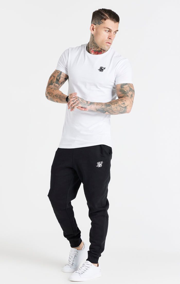 White Essential Muscle Fit T-Shirt sold by Siksilk product image thumbnail 4